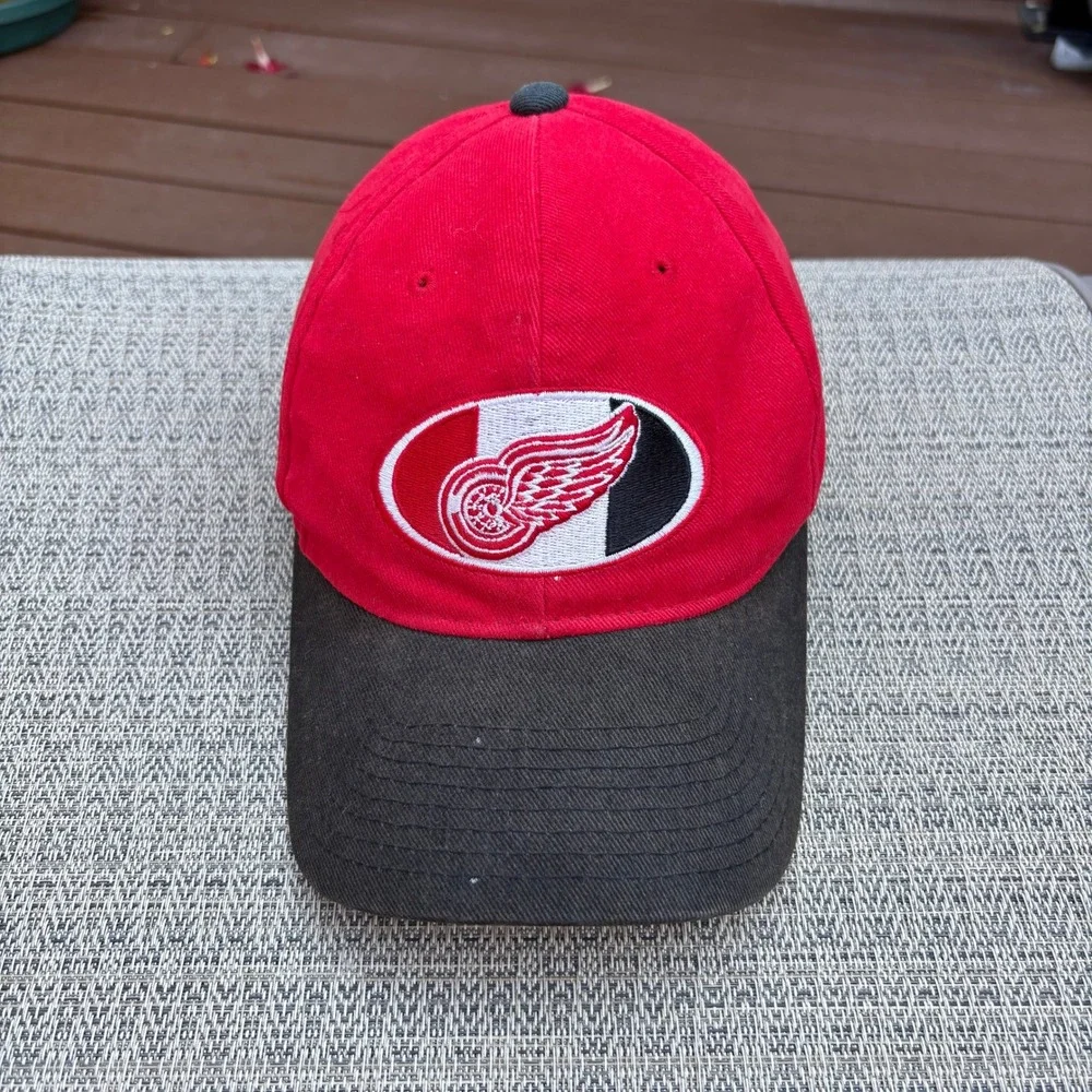 Starter Detroit Red Wings Hat Mens OSFA Red Black Good Snapback NHL Hockey